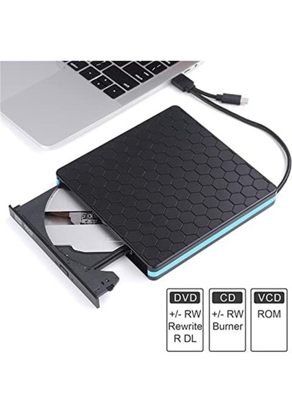 DVD Player Harici Optik Sürücü Type-C USB 3 0 2-1-1-1 Cd/dvd Yazar Kartı Okuyucu Rw Drive Harici Optik Sürücü Oynatıcı (Yurt Dışından) fiyatları