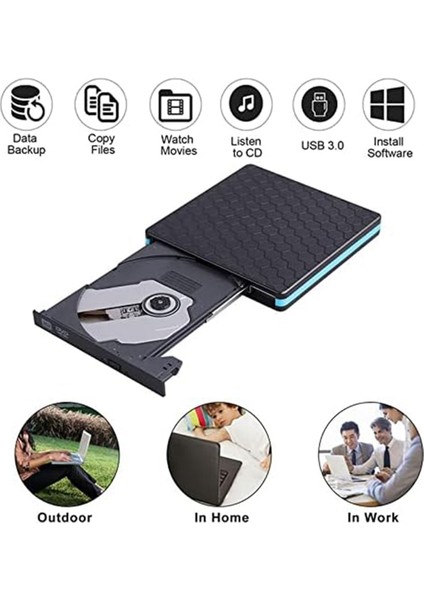 DVD Player Harici Optik Sürücü Type-C USB 3 0 2-1-1-1 Cd/dvd Yazar Kartı Okuyucu Rw Drive Harici Optik Sürücü Oynatıcı (Yurt Dışından) indirimleri