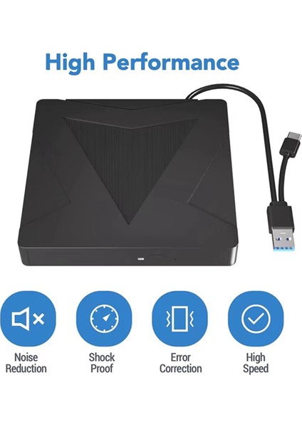 Harici DVD Sürücü CD DVD -/+Rw Player Burner Dizüstü Bilgisayar Bilgisayar Defterleri Için Taşınabilir Optik Sürücü Windows 11 10 Mac (Yurt Dışından) fırsatları
