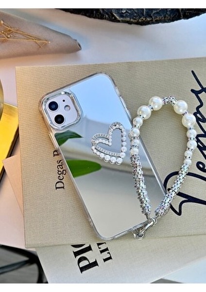 Iphone 12 ve 12 Pro Uyumlu Aynalı Charmlı Kalp Darbe Önleyici Kamera Korumalı Silikon Kılıf modelleri