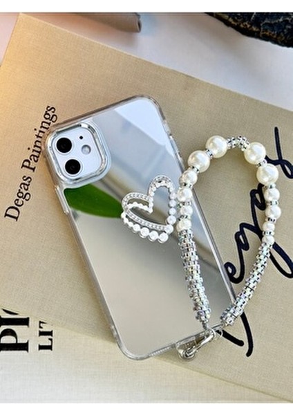 Iphone 12 ve 12 Pro Uyumlu Aynalı Charmlı Kalp Darbe Önleyici Kamera Korumalı Silikon Kılıf fırsatları