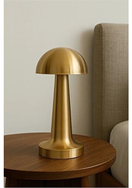 CT-8429 Lizbon Mantar Gold Dokunmatik Şarjlı Dimmerli Masa Lambası fiyatları