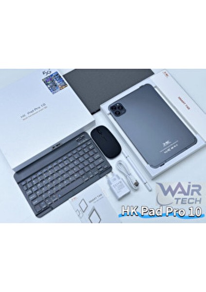Hk Pad Pro 10 Tablet 10.1 Inç Ekran 4GB+32GB - 5g Android 15 8000MAH Klavyeli Set modelleri