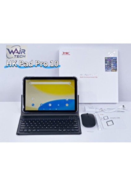 Hk Pad Pro 10 Tablet 10.1 Inç Ekran 4GB+32GB - 5g Android 15 8000MAH Klavyeli Set indirimleri