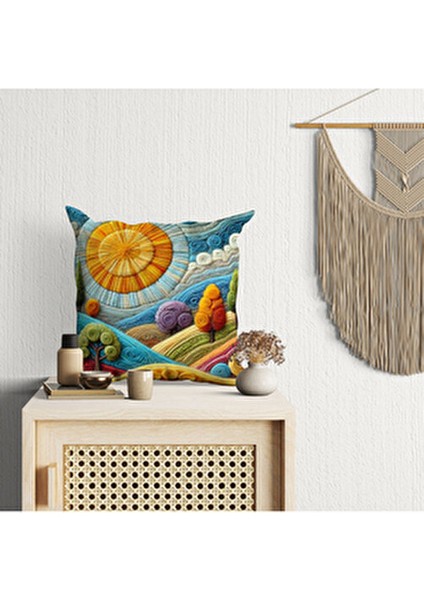 2 Li Kombin Punch Nakış Desen 3 Boyutlu Dijital Baskılı Kırlent Kılıfı modelleri