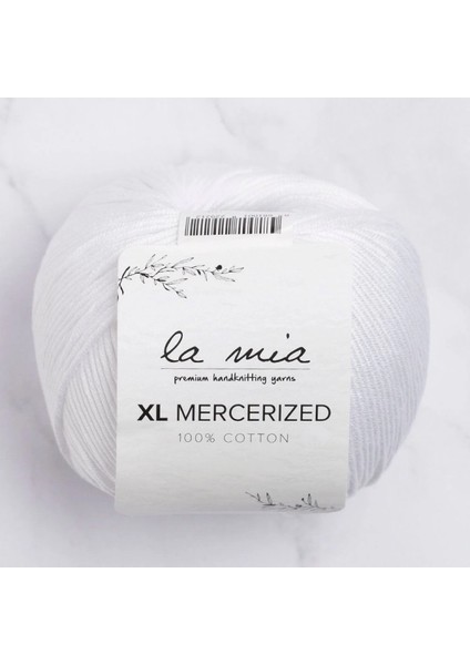 La Mia Xl Mercerized Beyaz El Örgü Ipi - 2 - 33759
