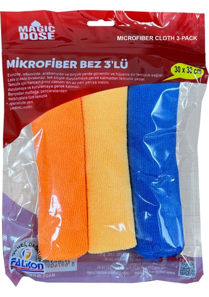 3'lü Mikrofiber Bez 30X30 FA1-986 fiyatları