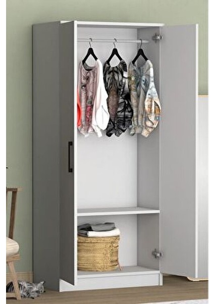 Noya 2 Kapaklı Gardrop Beyaz fırsatları