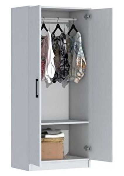 Noya 2 Kapaklı Gardrop Beyaz indirimleri