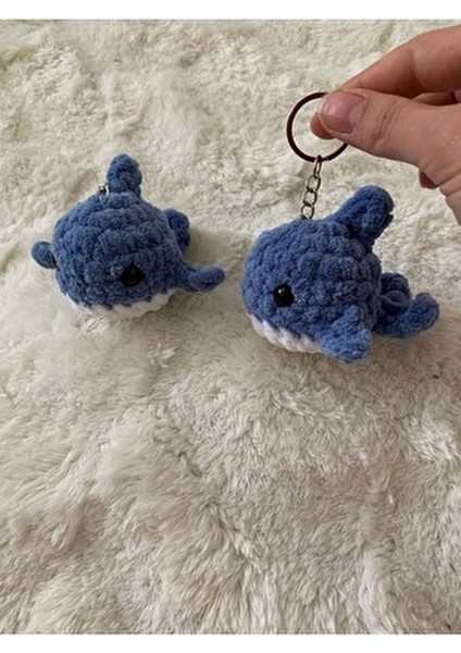 Örgü Balina Anahtarlık / Çanta Süsü