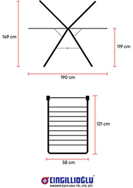 Star Ütü Masası-Flamingo Çamaşır Kurutma Askısı Ekonomik Çeyiz Seti Siyah