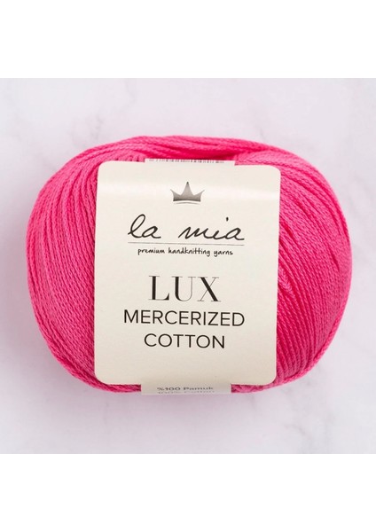 La Mia Lux Mercerized Cotton Fuşya El Örgü Ipi - 35 - 33746