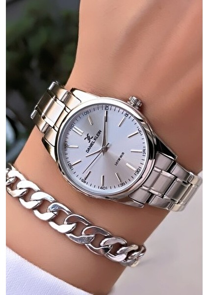 Orijinal Faturalı 2 Yıl Garantili 3ATM Su Geçirmez Gümüş Renk Kadın Kol Saati Bileklik Hediyeli fiyatları