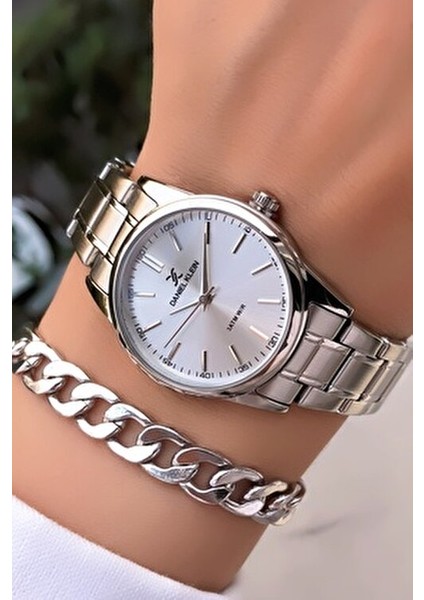 Orijinal Faturalı 2 Yıl Garantili 3ATM Su Geçirmez Gümüş Renk Kadın Kol Saati Bileklik Hediyeli fırsatları