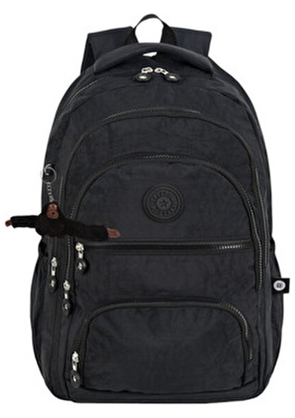 2'li Set Lüx Krinkıl Kumaş Lise ve Ortaokul Sırt Çantası + Kalemlik, Maymun Anahtarlık Hediyeli fiyatları