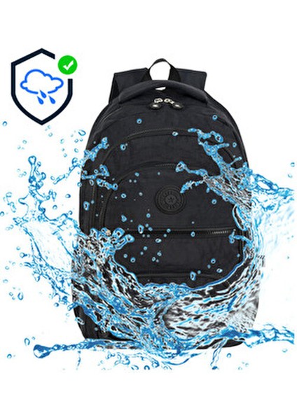 2'li Set Lüx Krinkıl Kumaş Lise ve Ortaokul Sırt Çantası + Kalemlik, Maymun Anahtarlık Hediyeli fırsatları