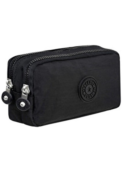 2'li Set Lüx Krinkıl Kumaş Lise ve Ortaokul Sırt Çantası + Kalemlik, Maymun Anahtarlık Hediyeli