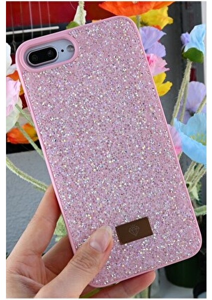 Iphone 6 Plus 7 Plus ve 8 Plus Uyumlu Elmas Tasarımlı Taşlı Işıltılı Parlak Pırlanta Silikon Kılıf fiyatları