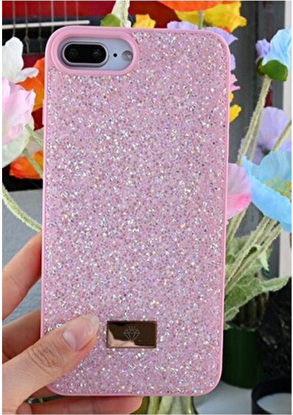 Iphone 6 Plus 7 Plus ve 8 Plus Uyumlu Elmas Tasarımlı Taşlı Işıltılı Parlak Pırlanta Silikon Kılıf modelleri