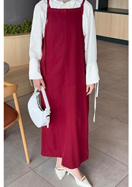 Gabardin Tesettür Jile Bordo modelleri