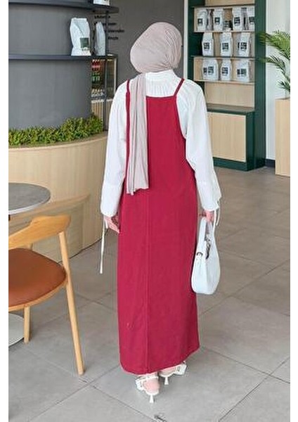 Gabardin Tesettür Jile Bordo fırsatları