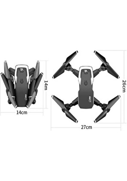 QC08 Katlanabilir 360° Dönebilen LED Işıklı 4K Kameralı Fpv Drone Kumandalı Rc Quadcopter