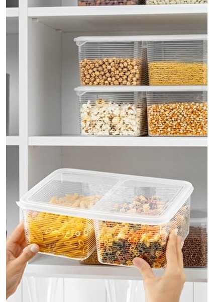 4 Adet 2 Bölmeli 4,5 Lt Dikdörtgen Kapaklı Buzdolabı ve Buzluk Düzenleyici modelleri