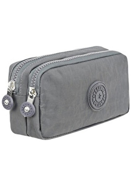 2'li Set Lüx Krinkıl Kumaş Lise ve Ortaokul Sırt Çantası + Kalemlik, Maymun Anahtarlık Hediyeli