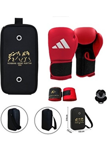 ADIH25 HBYRID25 Boks Eldiveni Kick Boks Muay Thai Eldiveni 3'lü Set ve Eldiven Taşıma Çantalı