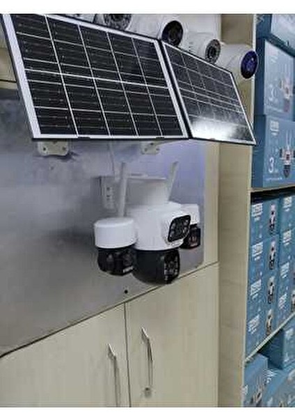 X14 4 Kameralı Solar Güvenlik Kamerası | Sım Kartlı & Esım Destekli | Kablosuz Güneş Enerjili fırsatları