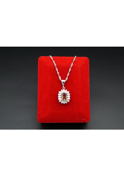 925 Ayar Gümüş Baget Zultanit Kadın Kolye SK00040