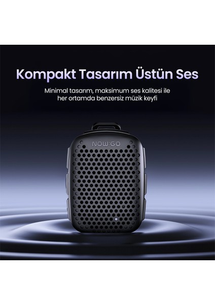 Nowgo Lava Clip 5W Klipsli Su Geçirmez Taşınabilir Mini Bluetooth Hoparlör Siyah fiyatları