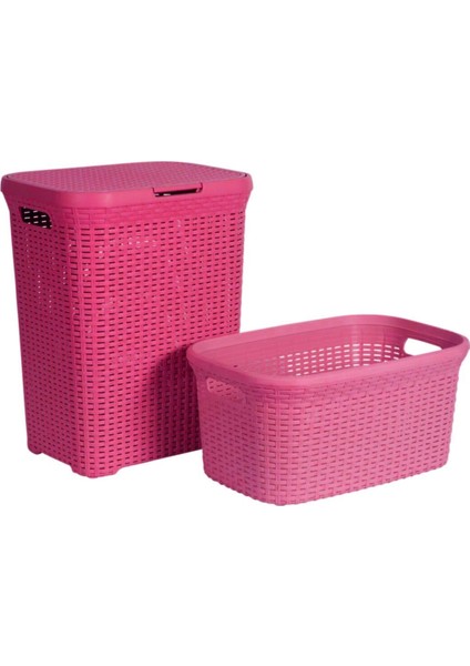 Kirli Çamaşır Sepeti Çamaşır Selesi pembe