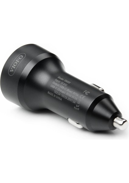 D6000 A329 / A329S / A229 Ultra Uyumlu Type-C Dual USB Çakmaklık Şarj Adaptörü indirimleri