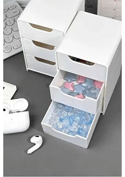 Tidy 1 Adet Mini Çekmece Organizer 3 Çekmeceli Çok Amaçlı Düzenleyici -Takı Hobi Aksesuar Organizeri fırsatları