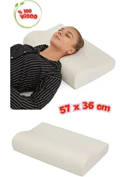 57 cm Boyun Yastığı Ortopedik Yastık Düzleşme ve Boyun Ağrıları Için Destekli Yastık