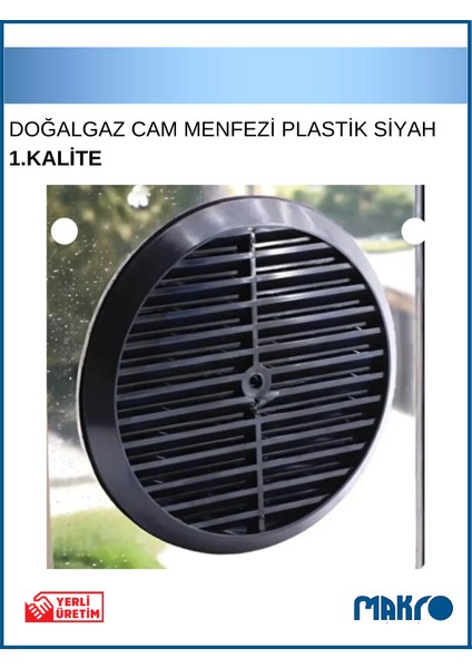 Doğalgaz Cam Menfezi Siyah modelleri