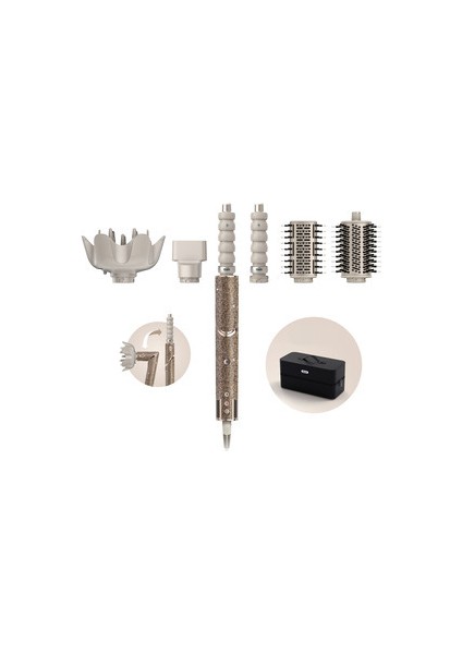 Flexstyle Sparkle 5-In-1 Saç Kurutma & Şekillendirme Sistemi - Champagne Diamond Limited Editi