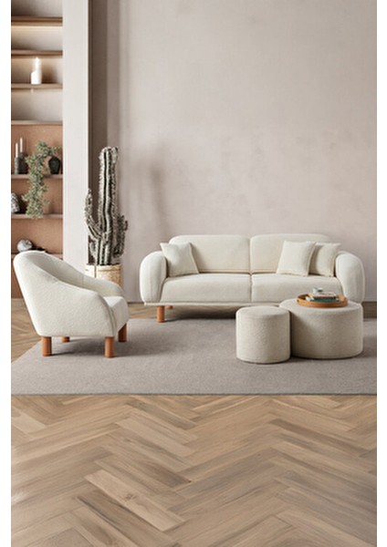 Regnum Koltuk Takımı 3+3+1+1 Krem Renk modelleri