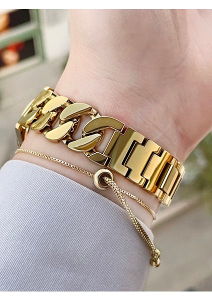 Zincir Kordonlu Kadranı Yeşil Kadın Kol Saati ve Bileklik fırsatları