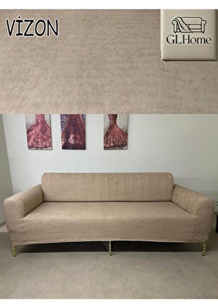 Süet Şönil Kumaş 3lü Komple Giydirme Kanepe & Çekyat, Bohem, Porto, Vb. Model Koltuk Kilifi