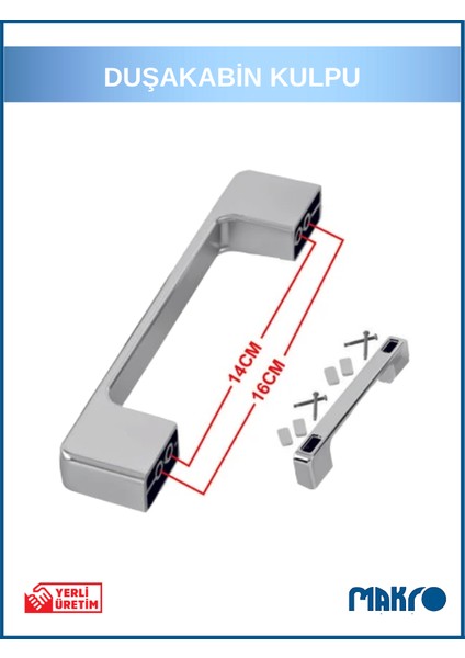 Krom Duşakabin Kulp 14-16 cm Ayarlı fiyatları
