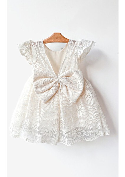 Kız Bebek Elbise Kız Çocuk Elbise Doğum Günü Parti Düğün Elbise Dantelli Kısa Kol Astarlı Elbise fırsatları