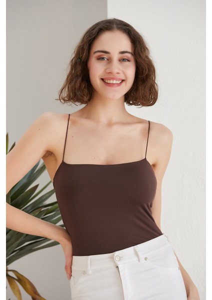 Kadın Çıtçıt Zıbınlı Vücudu Saran Bodysuit Spor Şık Askılı Bluz fırsatları