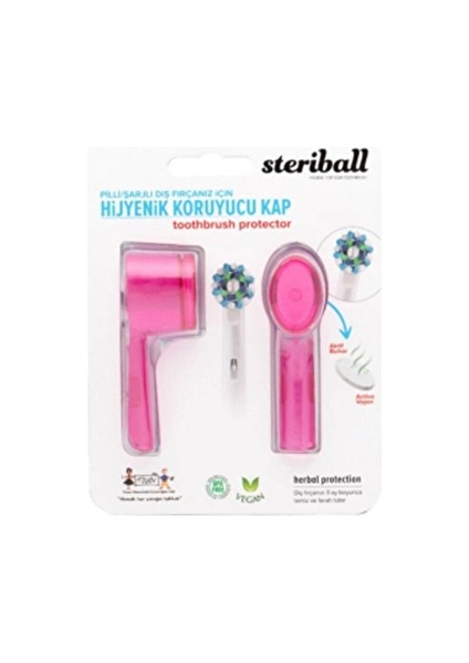 Şarjlı Diş Fırçası Koruma Kabı 2'li Pembe