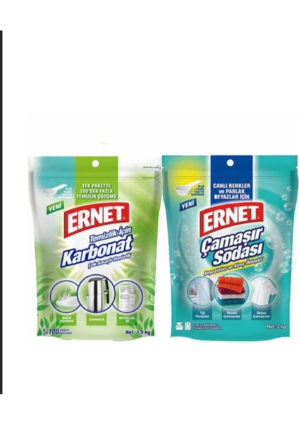 Karbonat 1,5 kg + Çamaşır Sodası 2 kg