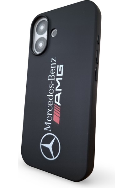 iPhone 16 Uyumlu Yüksek Kaliteli Mercedes Tasarım Baskılı Içi Kadife Premium Silikon Kılıf modelleri