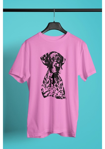 Alman Shorthair - Köpek Baskılı Unisex Beyaz Tişört