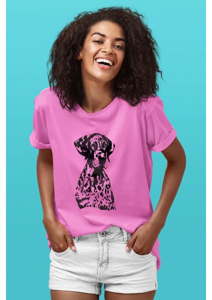 Alman Shorthair - Köpek Baskılı Unisex Beyaz Tişört fiyatları