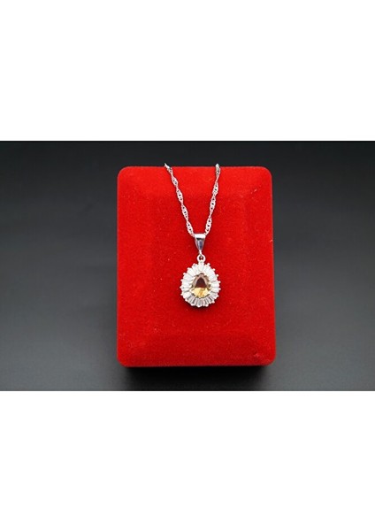 925 Ayar Gümüş Damla Zultanit Kadın Kolye SK00043